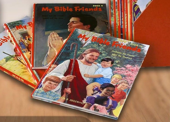 My Bible Friends volumes with Book 9 and Book 10 in front